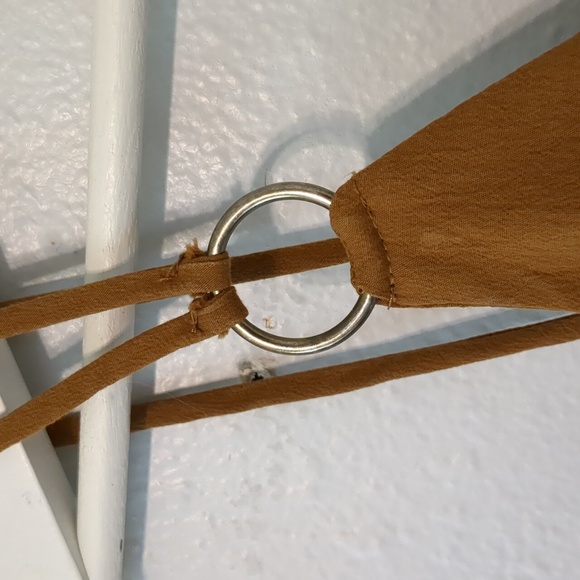 ZARA Cutout Ruched Mini Dress Copper M - Picture 11 of 16